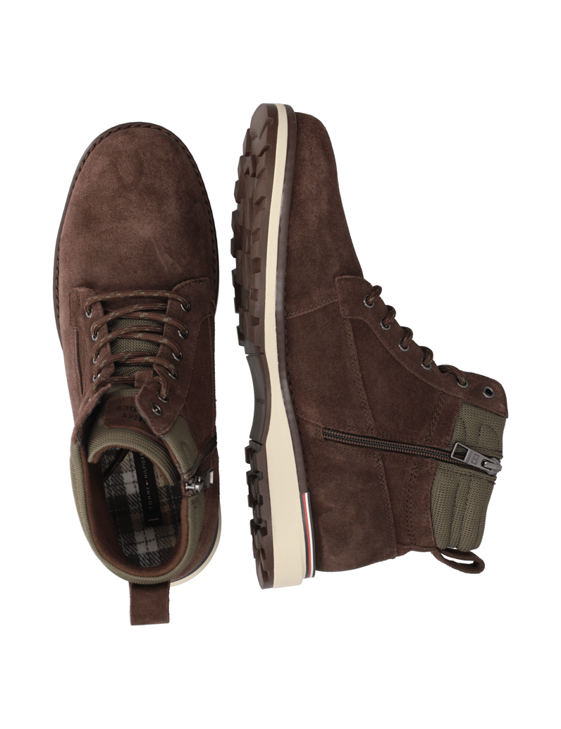 Tommy-Hilfiger-CORPORATE-W-SUEDE-LACEBOOT-hnedá