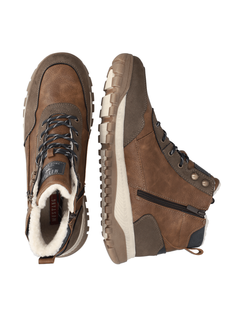 Mustang-imitácia-kože-členková-obuv-hnedá