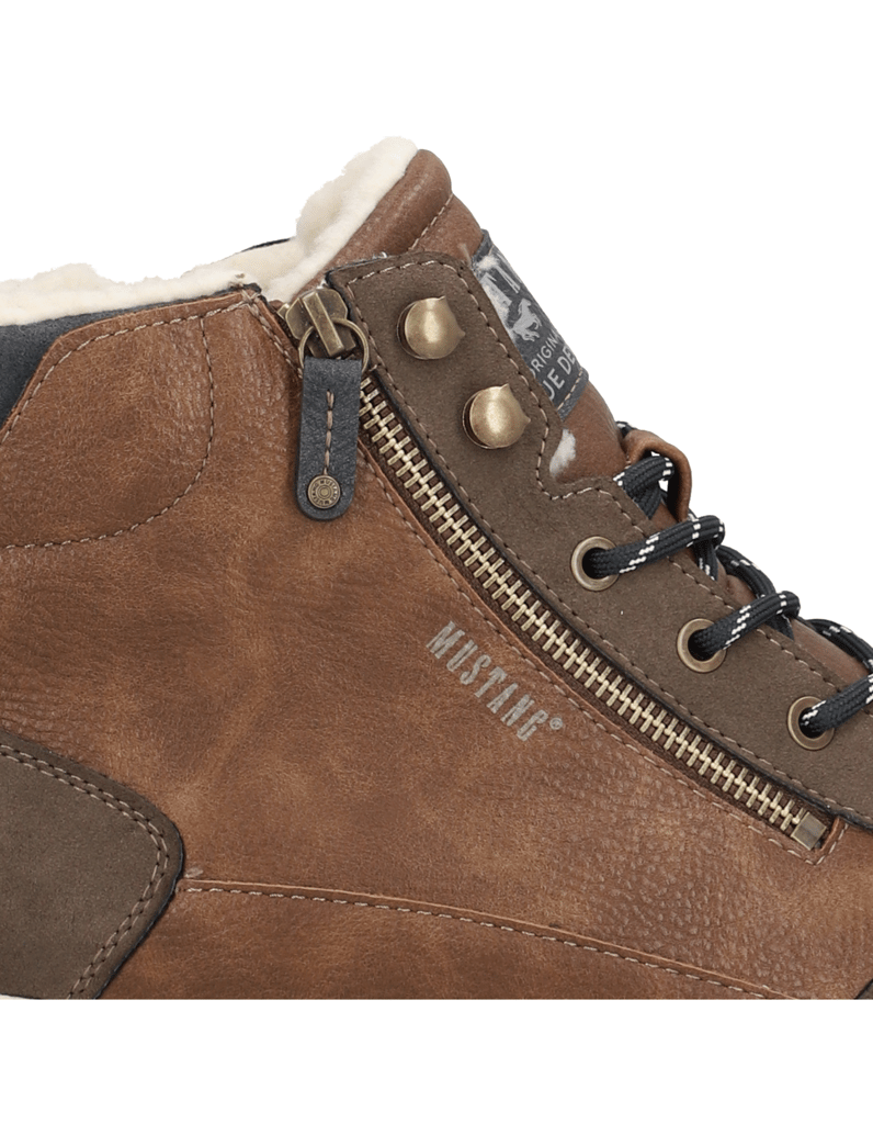 Mustang-imitácia-kože-členková-obuv-hnedá
