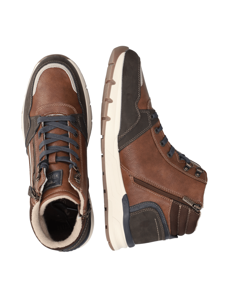 Mustang-členková-obuv-koňaková