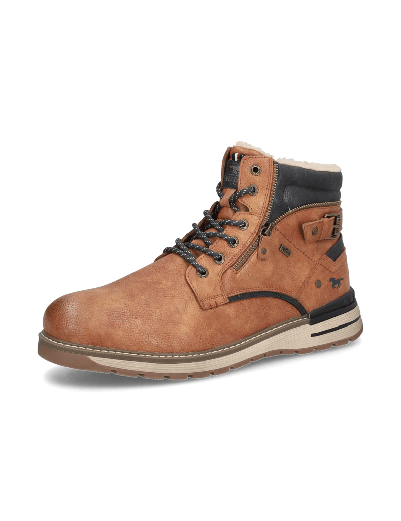 Mustang-kotníčkové-boty-koňaková