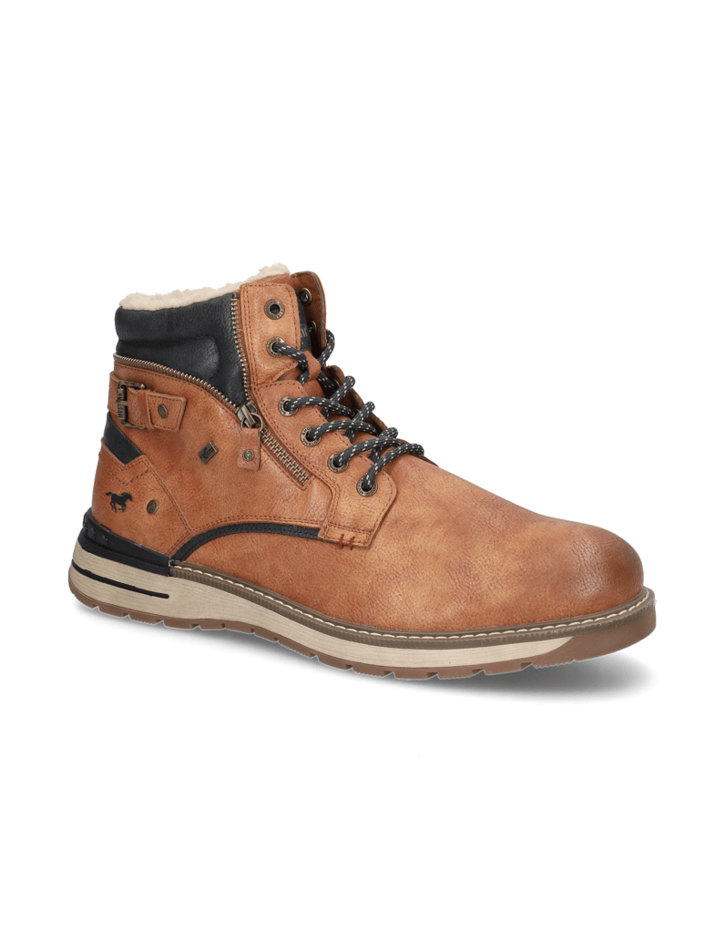 Mustang-kotníčkové-boty-koňaková