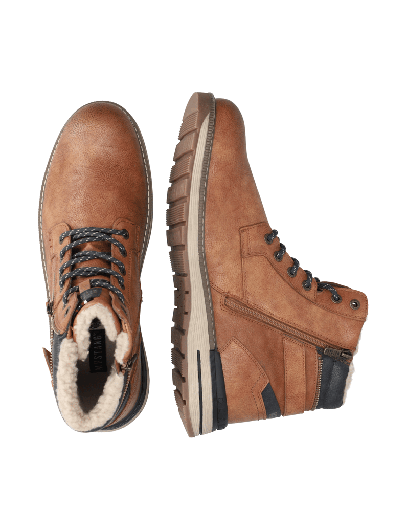 Mustang-kotníčkové-boty-koňaková