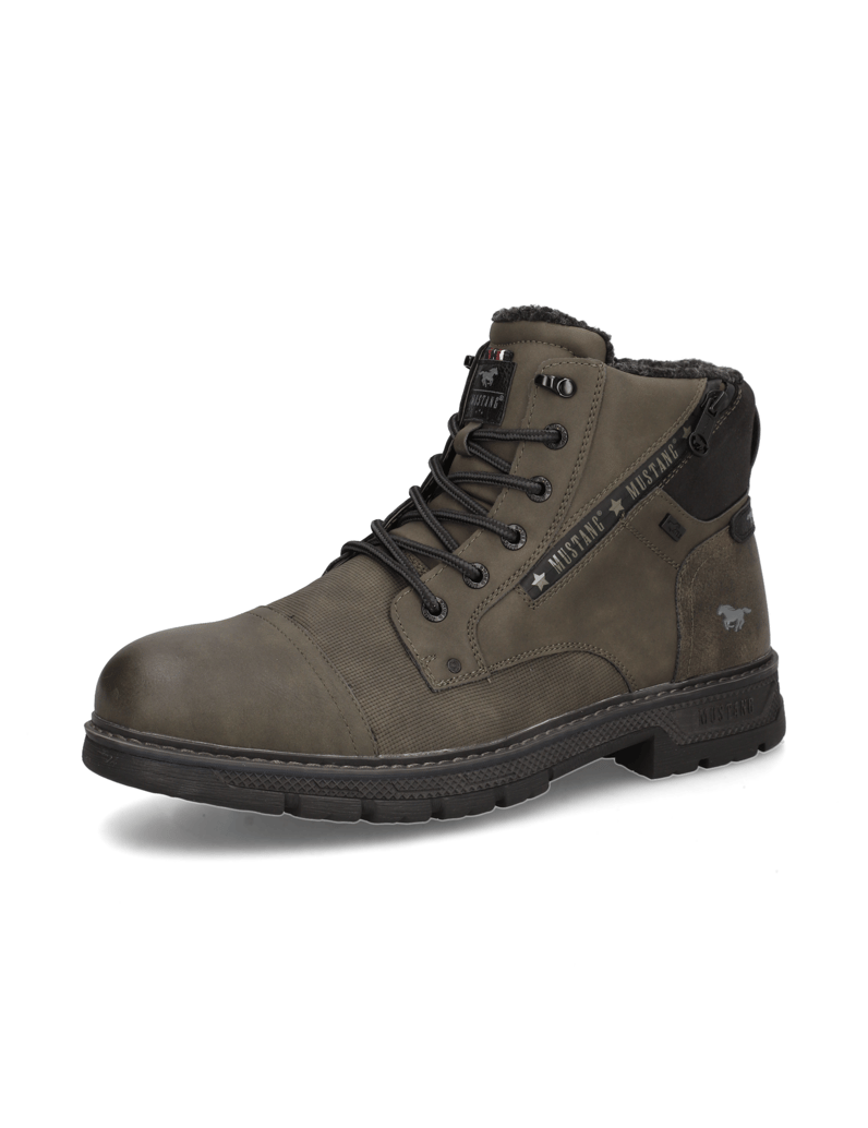 Mustang-členková-obuv-khaki