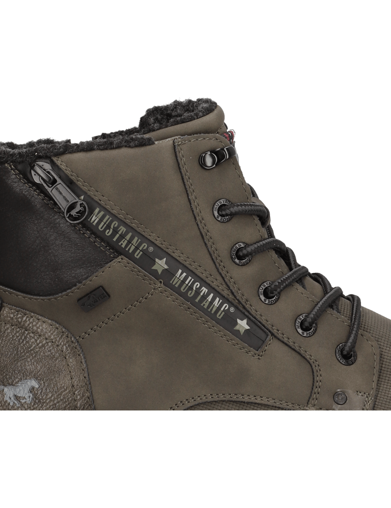 Mustang-členková-obuv-khaki