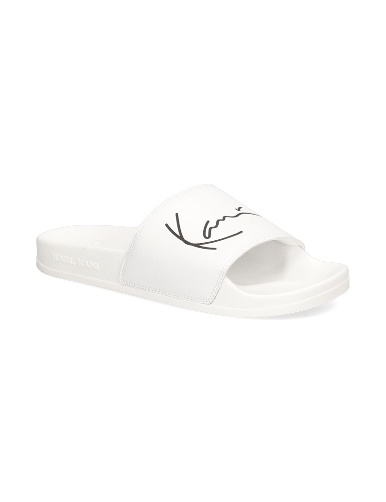 Karl-Kani-Pool-Slide-white/black-schwarz