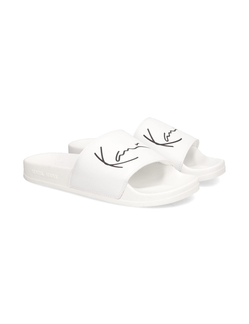 Karl-Kani-Pool-Slide-white/black-schwarz