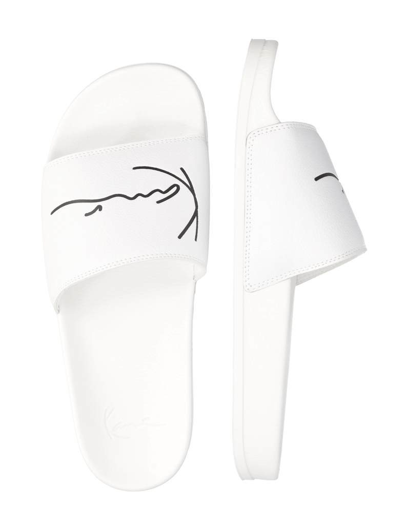 Karl-Kani-Pool-Slide-white/black-schwarz