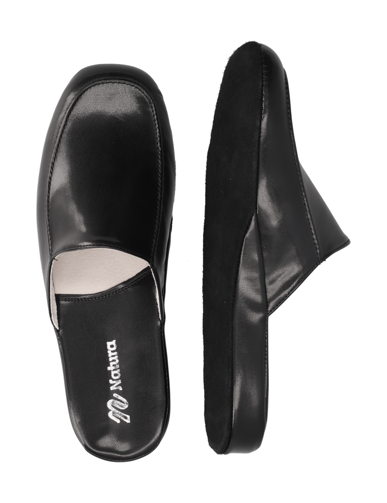 Natura-Hausschuh-schwarz