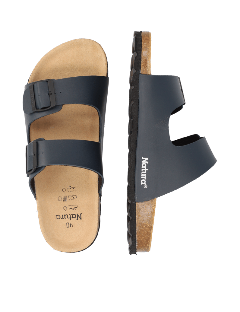 Natura-Hausschuh-blau