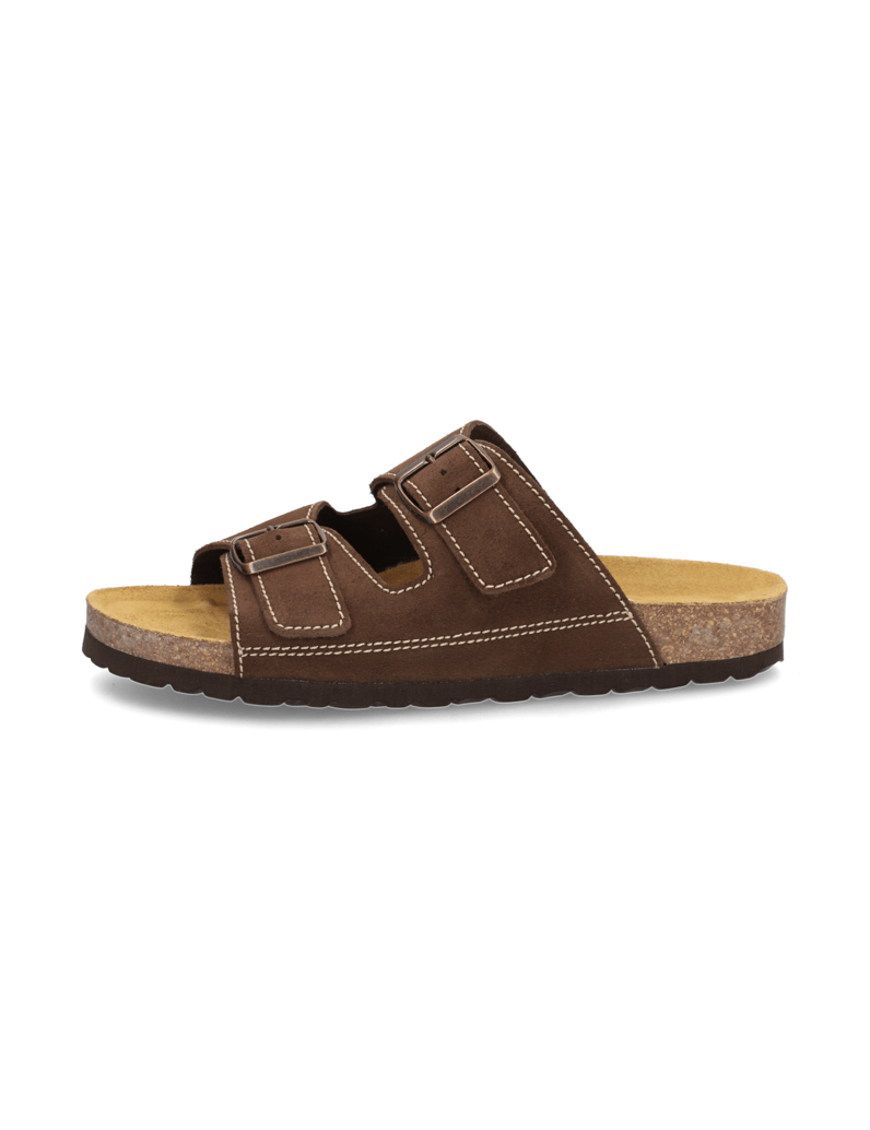 Natura-Veloursleder-Hausschuh-braun