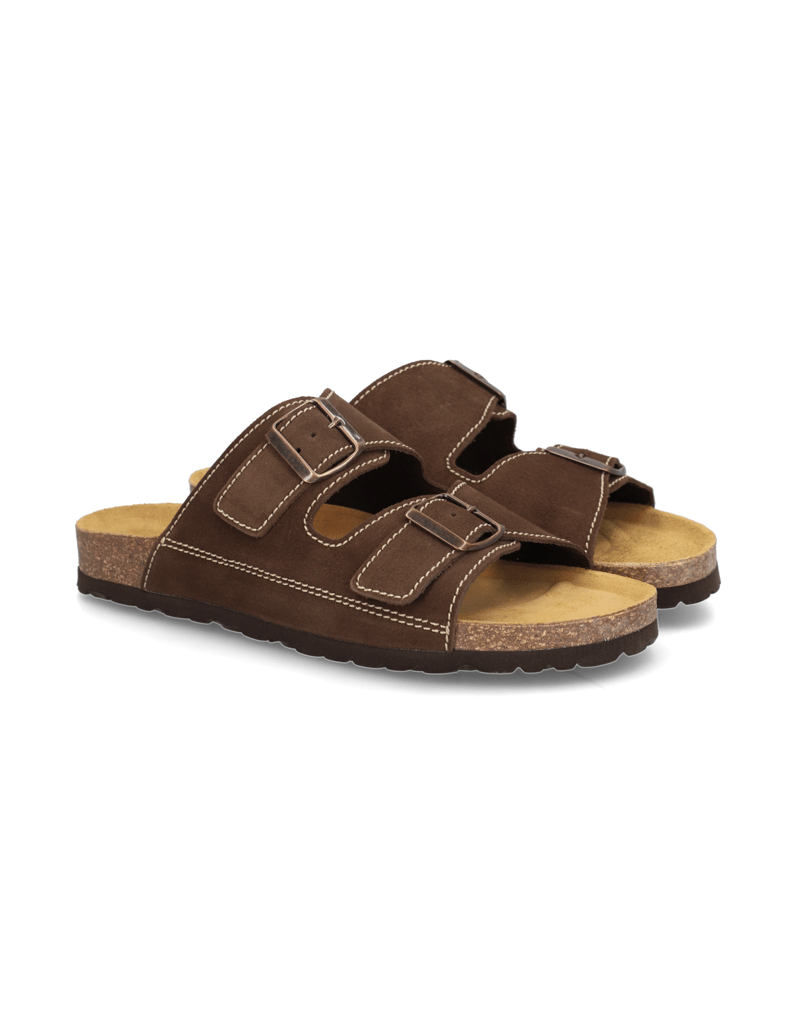 Natura-Veloursleder-Hausschuh-braun