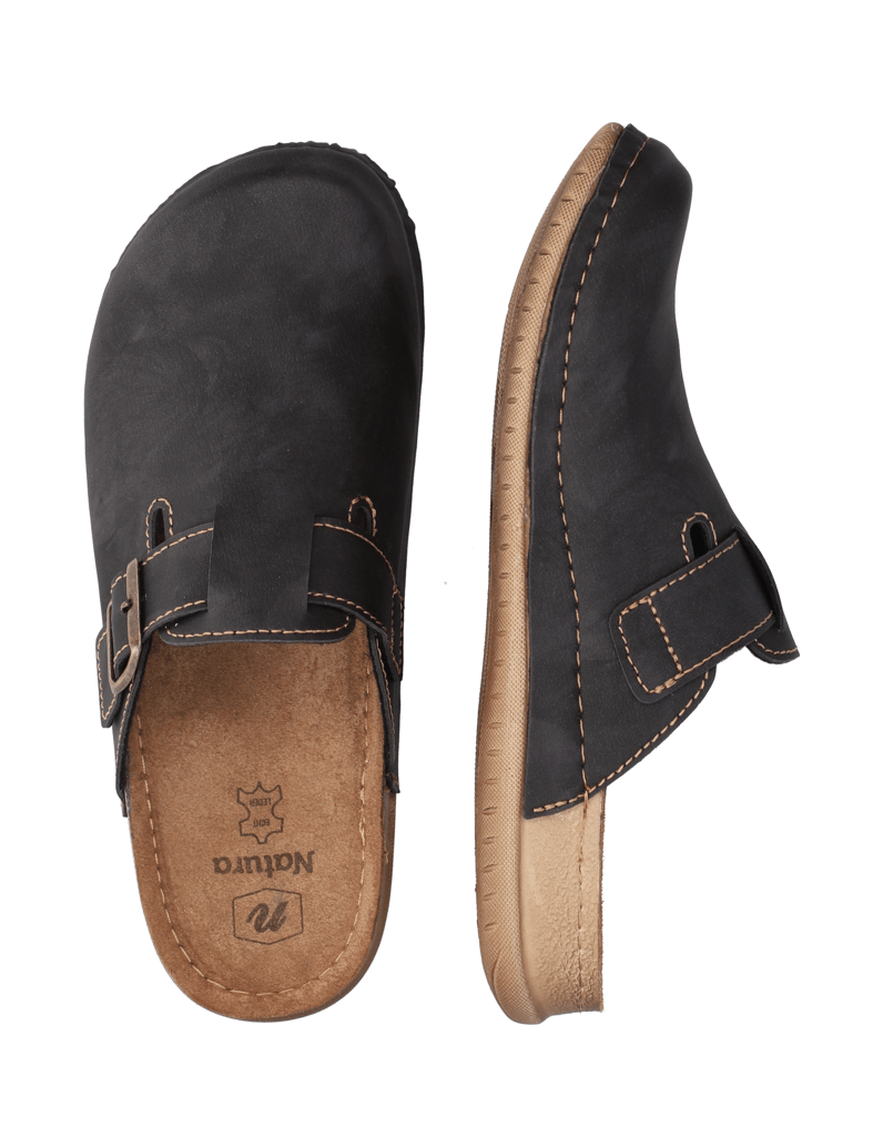 Natura-Hausschuh-schwarz