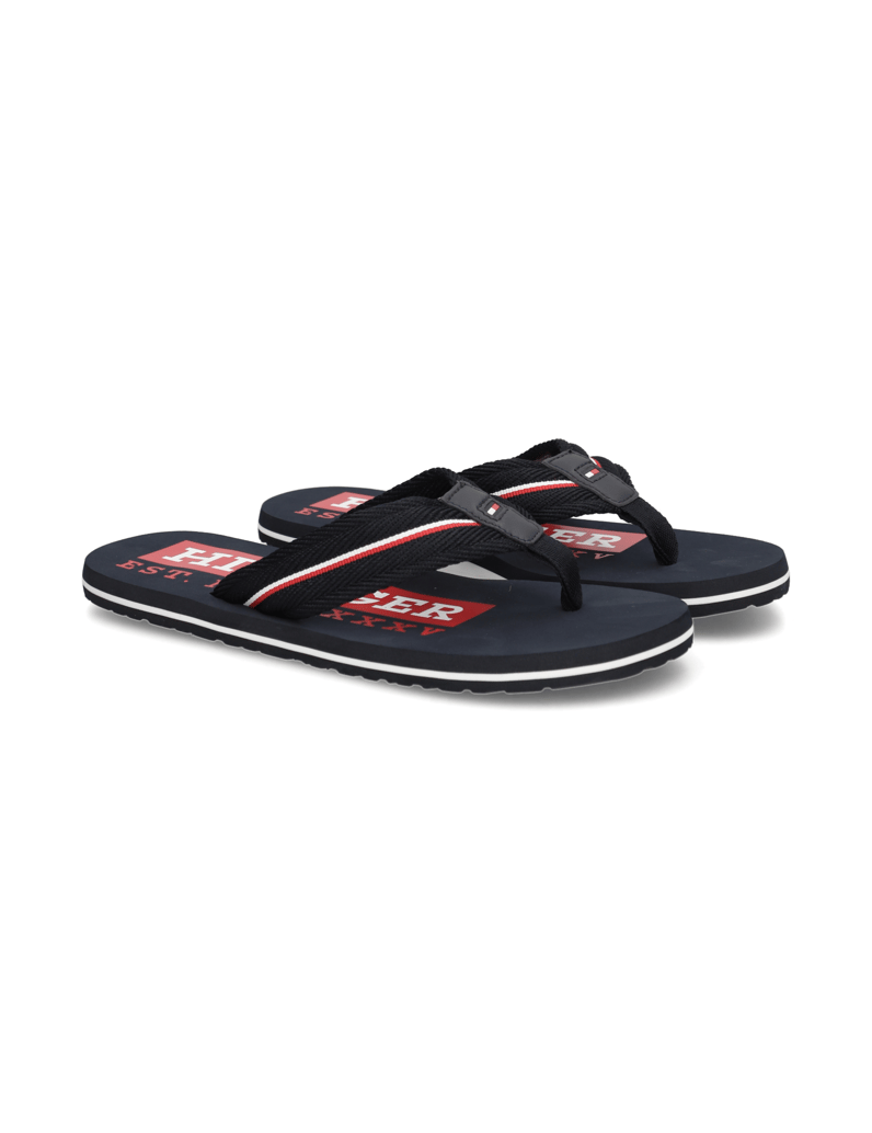 Tommy-Hilfiger-CORPORATE-HILFIGER-BEACH-SANDAL-modrá