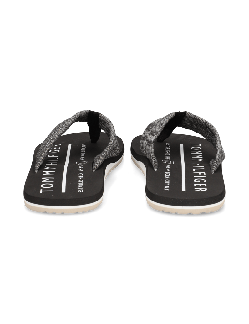 Tommy-Hilfiger-HILFIGER-CHAMBRAY-BEACH-SANDAL-čierna