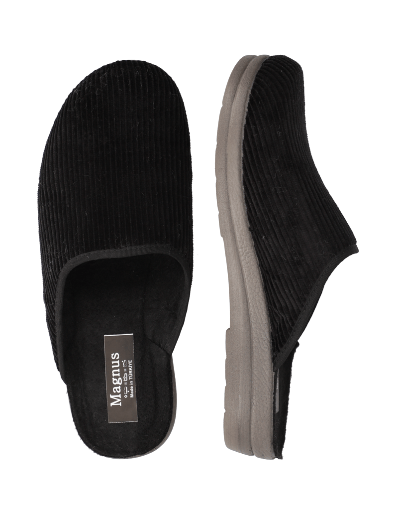 Natura-tekstil-hišni-copati-črna