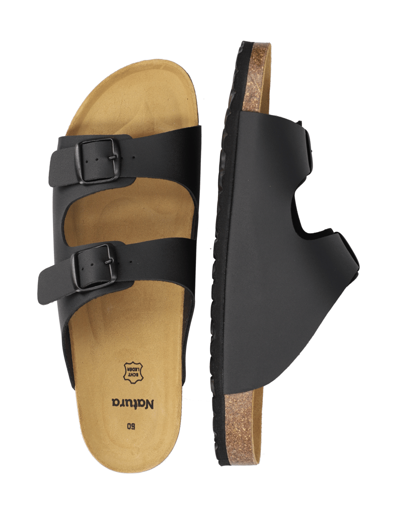 Natura-Hausschuh-črna