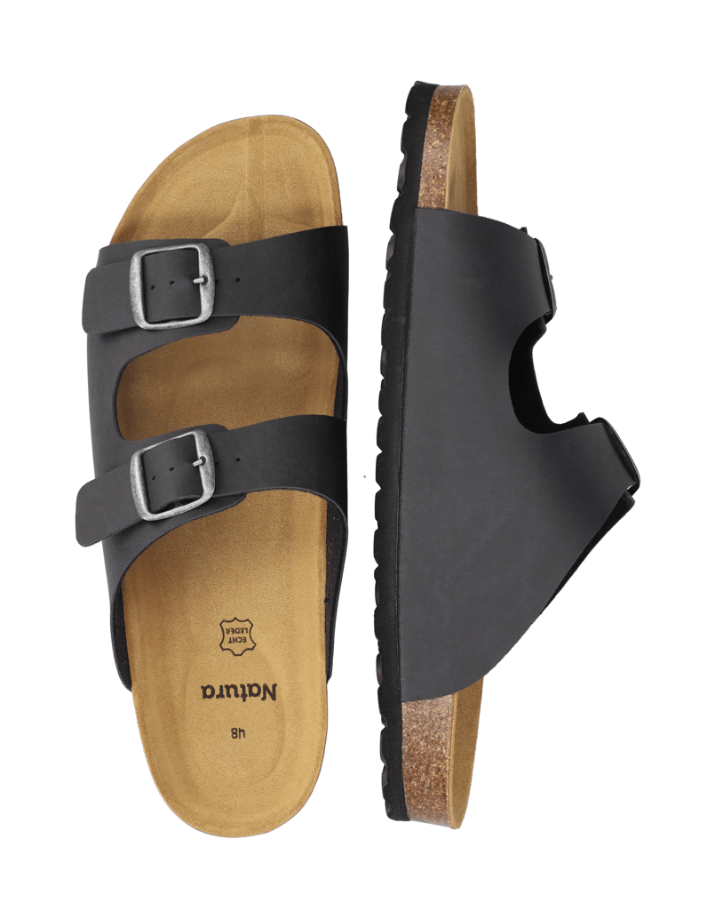 Natura-Hausschuh-črna