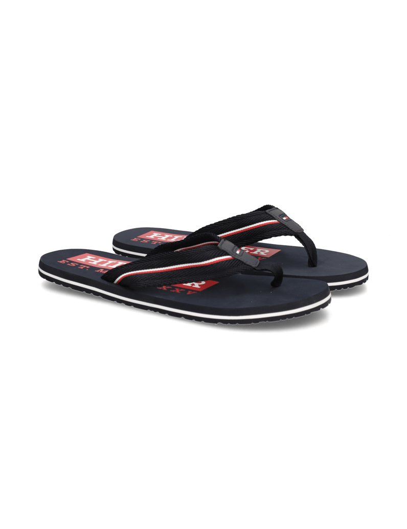 Tommy-Hilfiger-CORPORATE-HILFIGER-BEACH-SANDAL-modrá