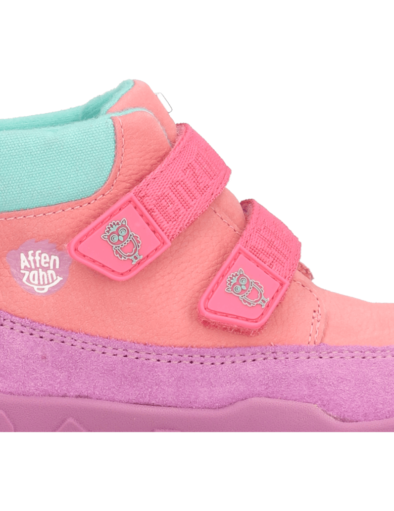 Affenzahn-Übergangsschuh-Leder-Friendy-Eule-růžová