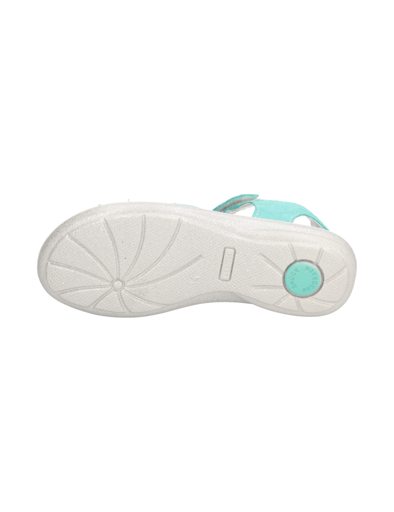 Funky-Girls-Veloursleder-Sandale-tyrkysová