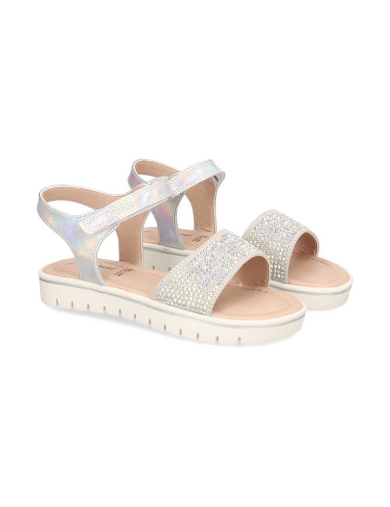 S.Oliver-Imitácia-kože-sandály-stříbrná