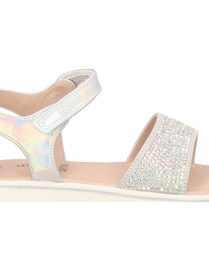 S.Oliver-Imitácia-kože-sandály-stříbrná
