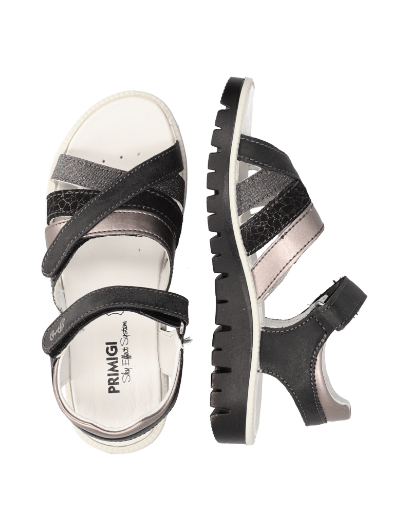 PRIMIGI-kombinacija-usnja-sandali-črna