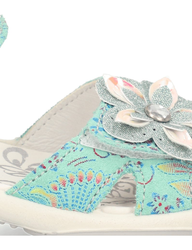 PRIMIGI-Lederkombination-Sandale-türkis