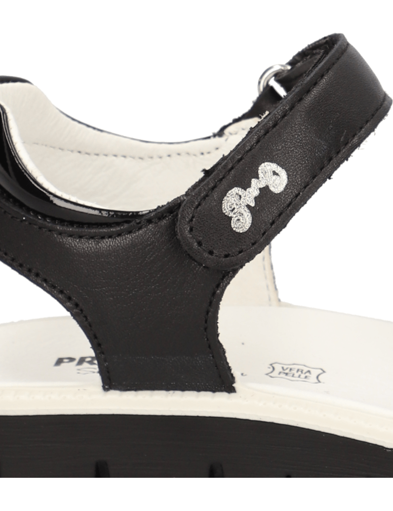 PRIMIGI-hladká-kůže-sandály-černá