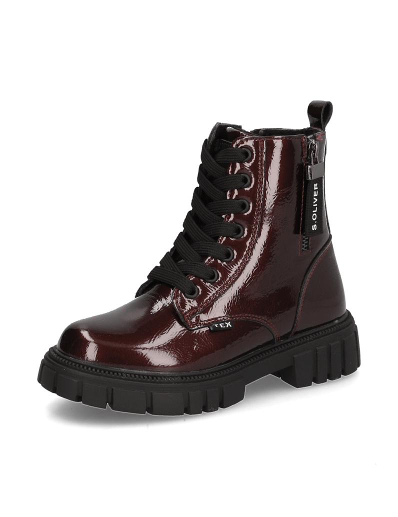 S.Oliver-kotníčkové-boty-červená