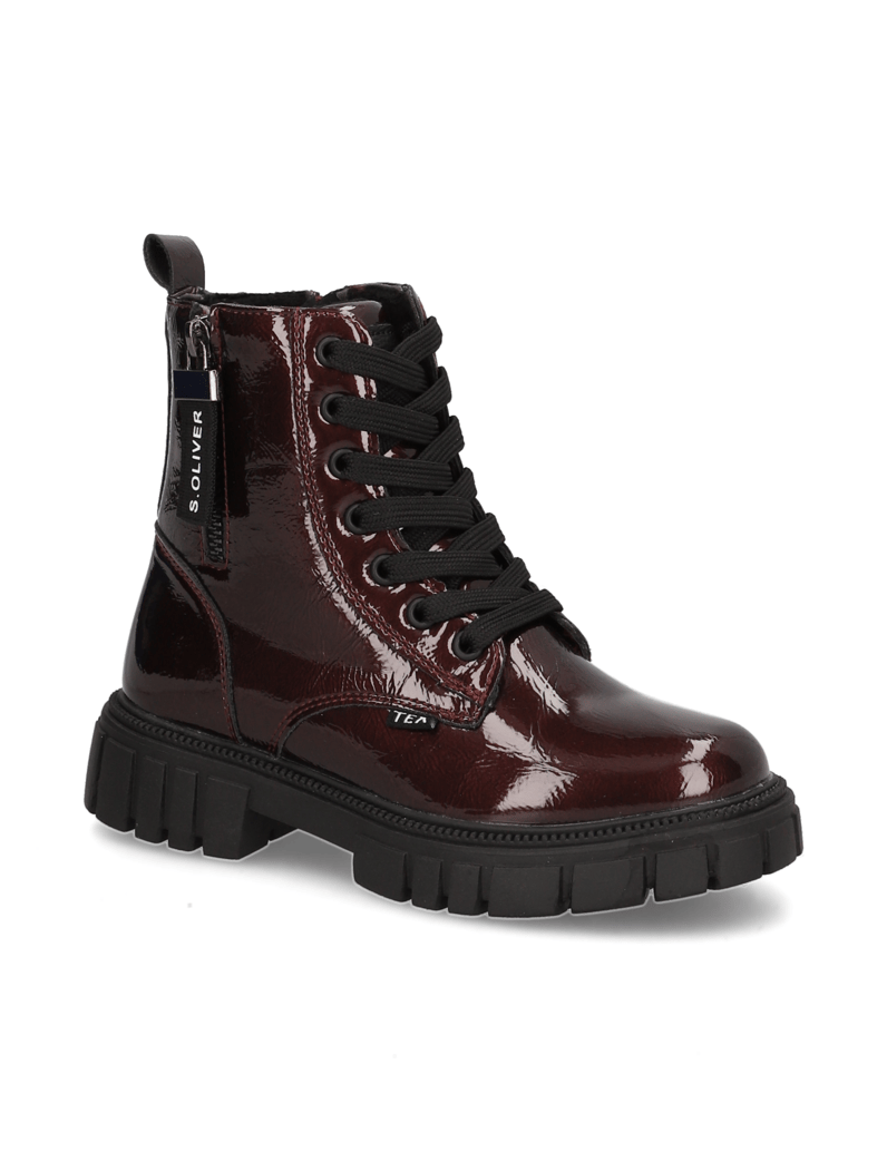 S.Oliver-kotníčkové-boty-červená