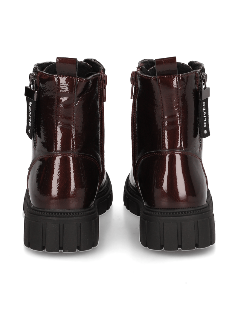 S.Oliver-kotníčkové-boty-červená