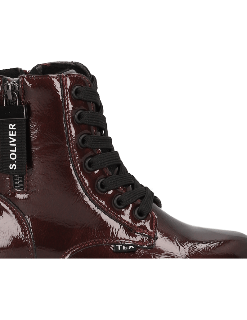 S.Oliver-kotníčkové-boty-červená