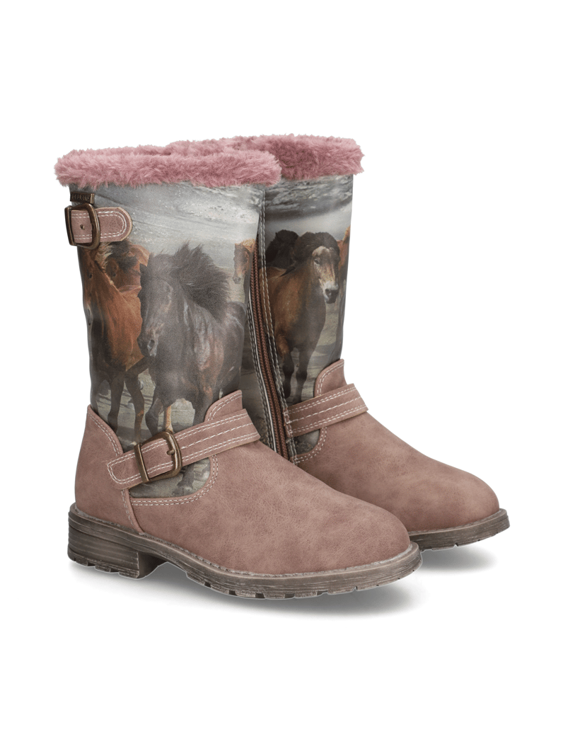 U&ME-imitácia-kože-čižmy-ružová