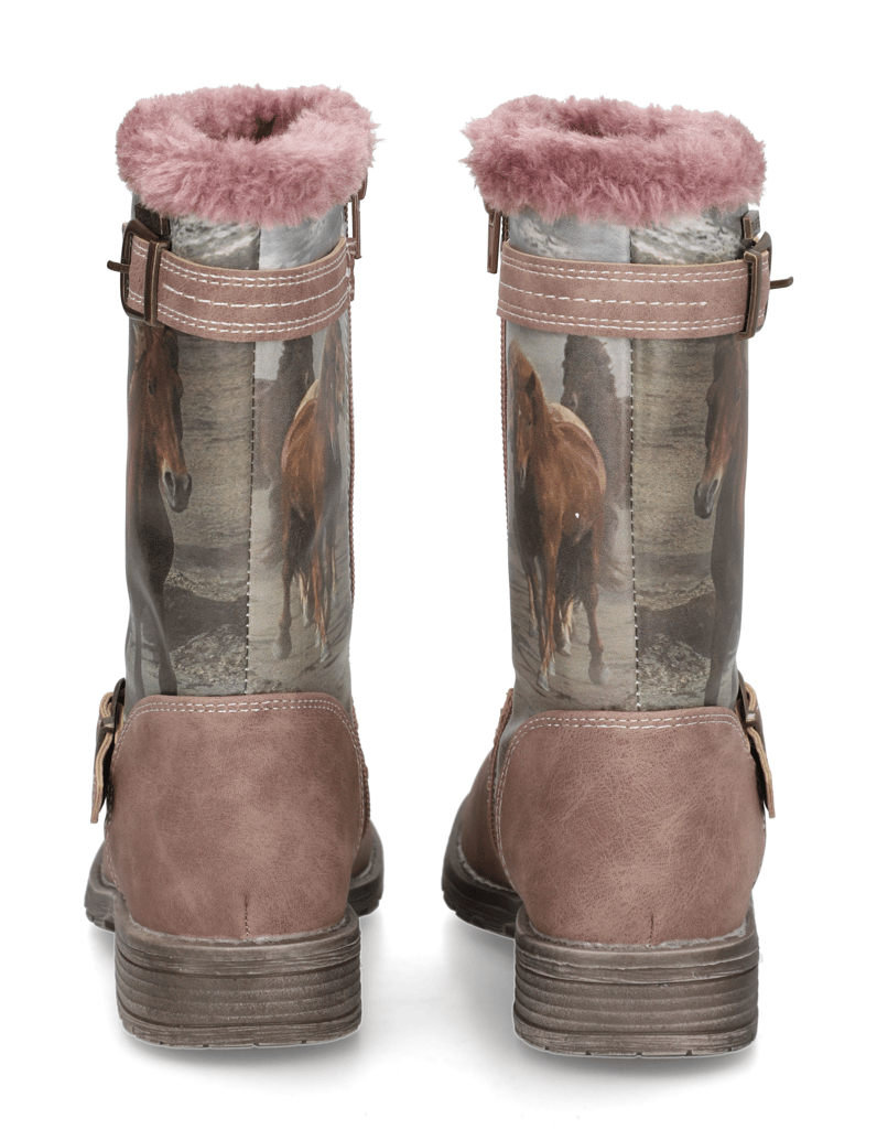 U&ME-imitácia-kože-čižmy-ružová