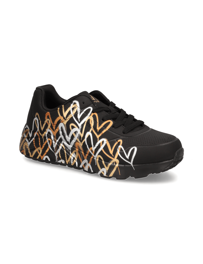 Skechers-UNO-LITE---METALLIC-LOVE-schwarz