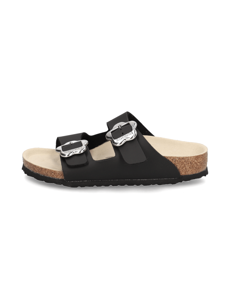 Birkenstock-Arizona-Flower-Buckle-Kids-černá