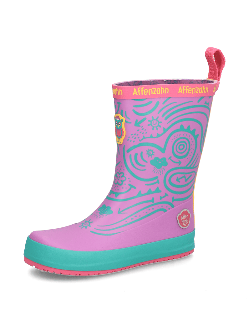 Affenzahn-Gummistiefel-Vegan-Plashy-Eule-fialový