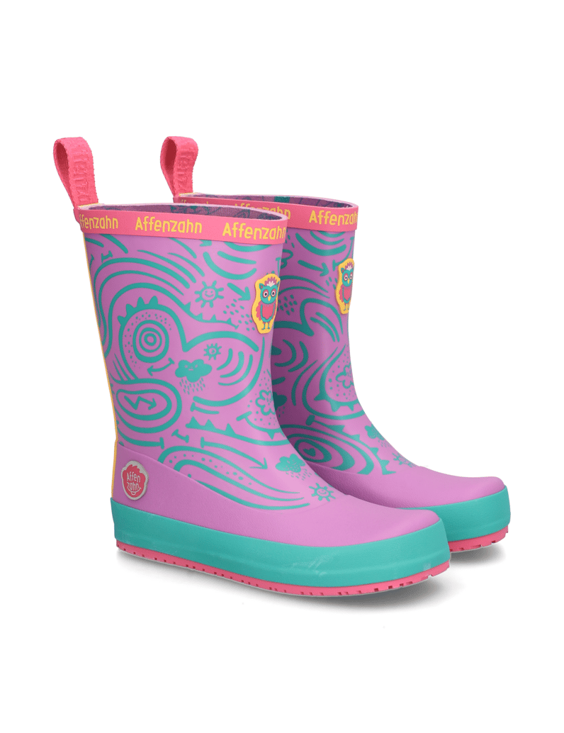 Affenzahn-Gummistiefel-Vegan-Plashy-Eule-fialový