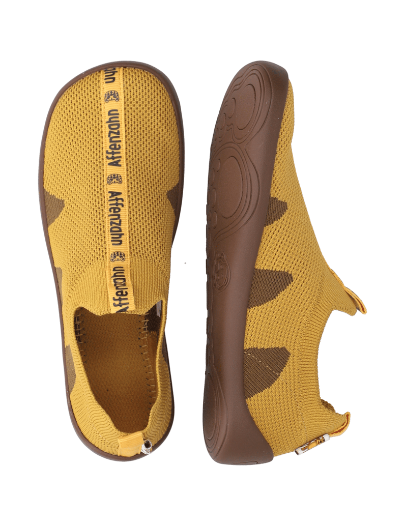 Affenzahn-Hausschuh-Knit-Flinky-Tiger-gelb