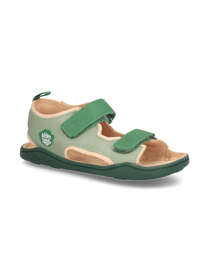 Affenzahn-Sandale-Leder-Airy-Frosch-zelená