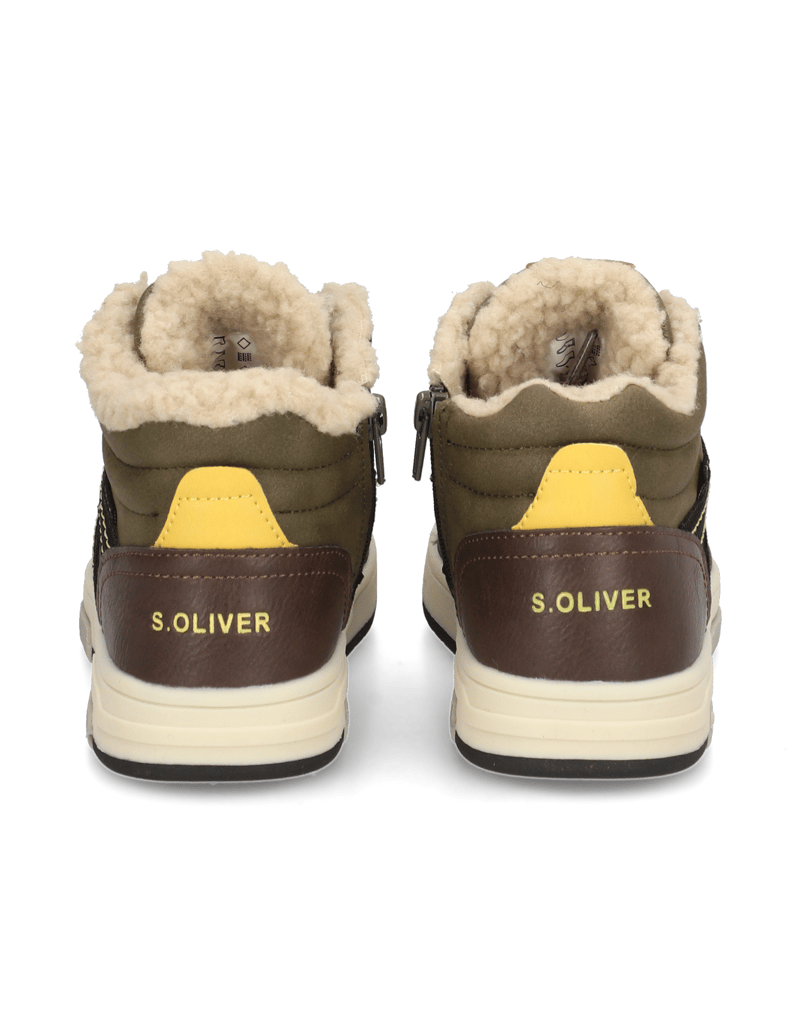 S.Oliver-kotníčkové-tenisky-olivová