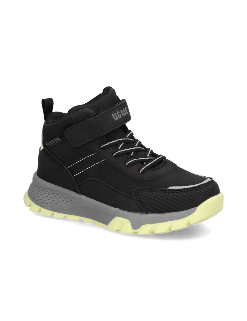 U&ME-imitácia-kože-tenisky-mid-cut-čierna