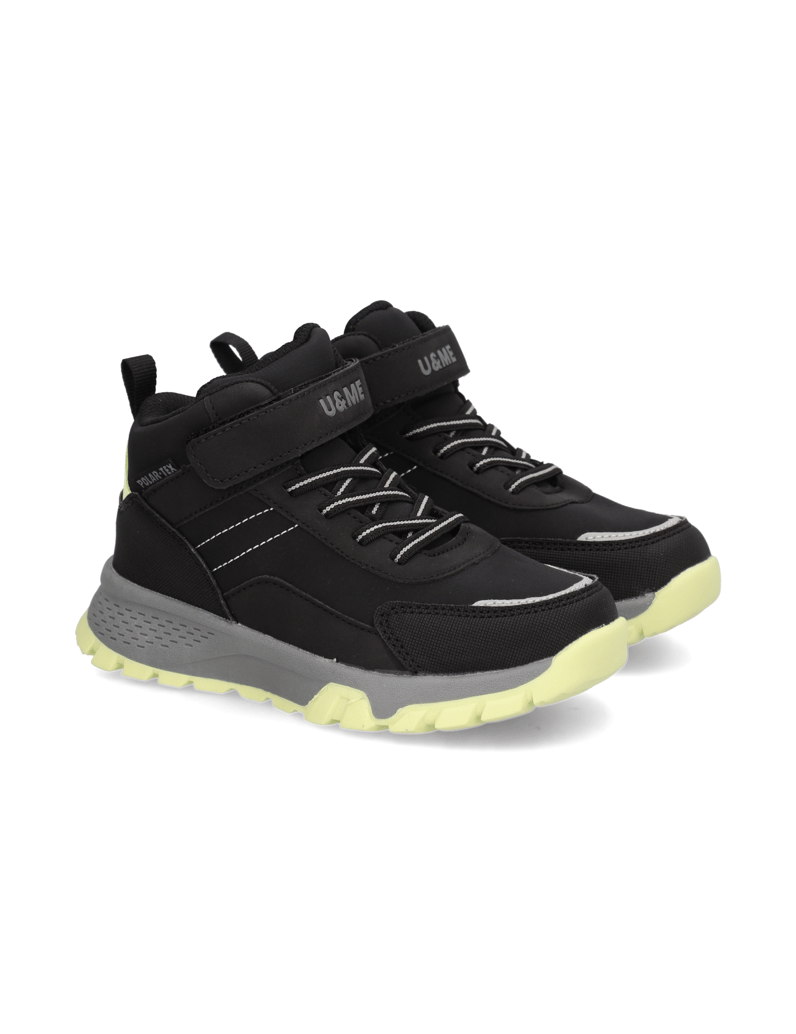 U&ME-imitácia-kože-tenisky-mid-cut-čierna