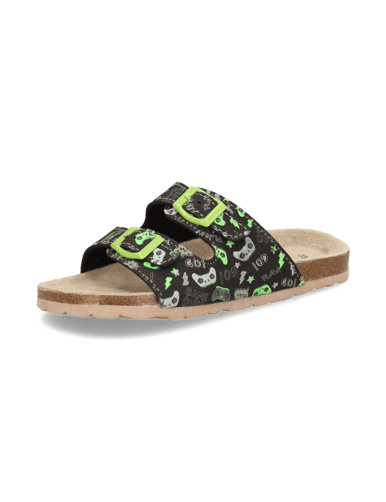 Natura-Pantoffel-schwarz