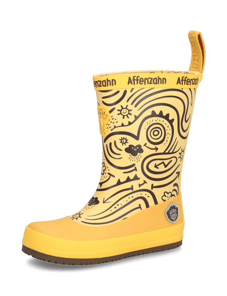 Affenzahn-Gummistiefel-Vegan-Plashy-Tiger-žltá