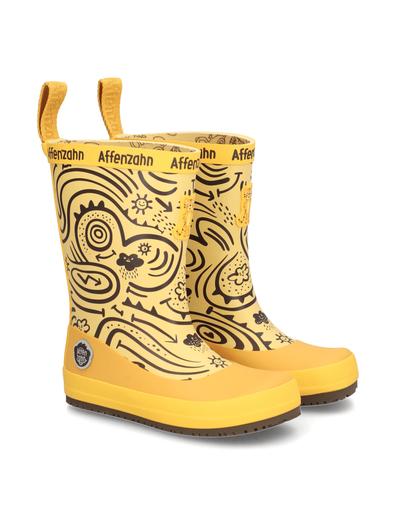 Affenzahn-Gummistiefel-Vegan-Plashy-Tiger-žltá