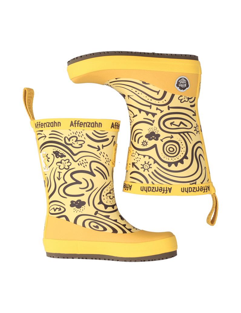 Affenzahn-Gummistiefel-Vegan-Plashy-Tiger-žltá