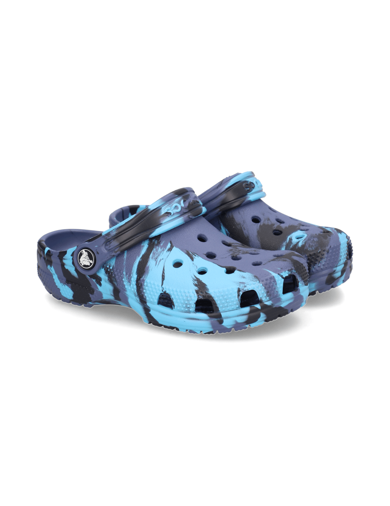 Crocs-CLASSIC-MARBLED-CLOG-K-blau